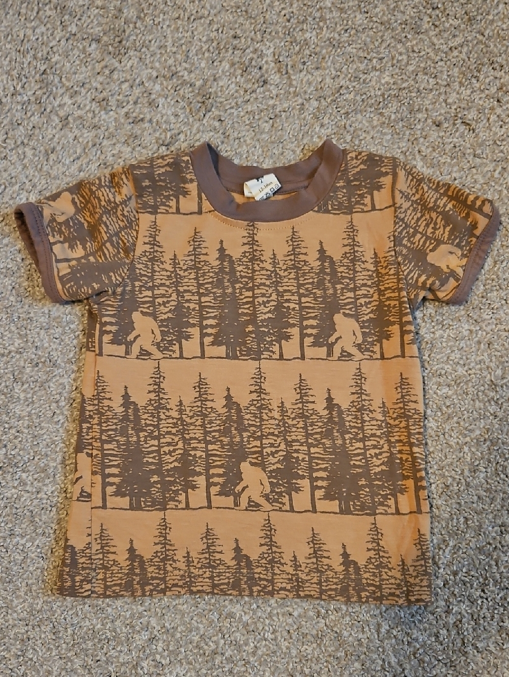 Kate Quinn Bamboo Sasquatch Forest Shirt 12-18M